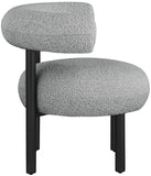 Bordeaux Contemporary Accent Chair with Curved Back Support and Stylish Iron Frame for Comfort