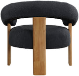 Winston Modern Accent Chair - Stylish Boucle Fabric Design with Solid Wood Legs for Any Room