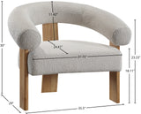 Winston Modern Accent Chair - Stylish Boucle Fabric Design with Solid Wood Legs for Any Room