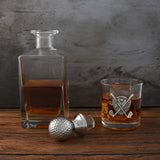 Golf Decanter Set with Pair Glasses