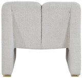 Alta Contemporary Accent Chair with Brushed Gold Legs and Solid Wood Frame for Stylish Living Spaces