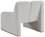 Alta Contemporary Accent Chair with Brushed Gold Legs and Solid Wood Frame for Stylish Living Spaces