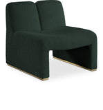 Alta Contemporary Accent Chair with Brushed Gold Legs and Solid Wood Frame for Stylish Living Spaces