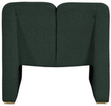 Alta Contemporary Accent Chair with Brushed Gold Legs and Solid Wood Frame for Stylish Living Spaces