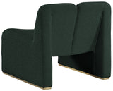 Alta Contemporary Accent Chair with Brushed Gold Legs and Solid Wood Frame for Stylish Living Spaces