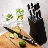 Moss & Stone 7-Piece Kitchen Knife Set with Block
