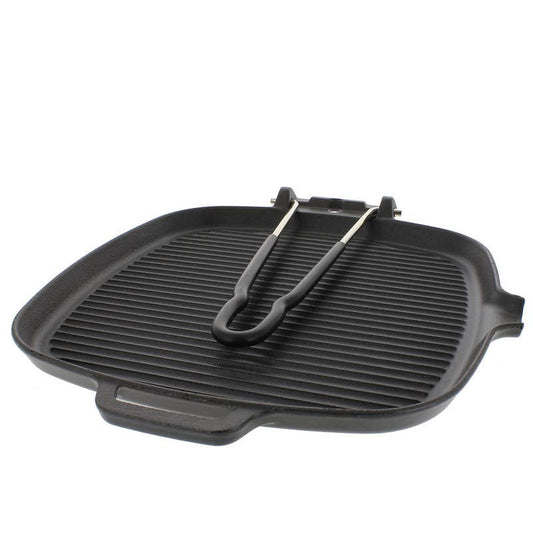 Chasseur French Cast Iron Square Grill with Folding Handle