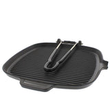 Chasseur French Cast Iron Square Grill with Folding Handle