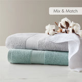 500GSM Turkish Cotton Quick Dry Plush Towel Set, Seafoam