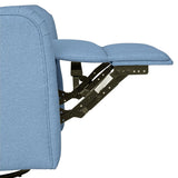 3-in-1 Wingback Swivel Chair Power Recliner, Light Blue