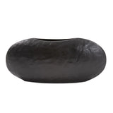 Hammered Organic Ebony Aluminum Canoe Vase- Large