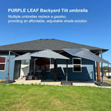 PURPLE LEAF Best Value Cantilever Patio Umbrella with Left-Right Tilt and 360° Swivel Outdoor Umbrellas