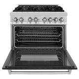 ZLINE 36" Bundle Range RA-BLM-36 &  Wall Range Hood KB-36, 2KP-RABLMRH36