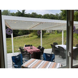 PURPLE LEAF Athena Louvered Pergola Outdoor Aluminum Pergola with Adjustable Roof for Deck Backyard Garden Hardtop Gazebo