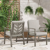 Peak Home Amario Round Outdoor Dining Set with Fixed Chair and Lazy Susan