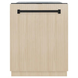ZLINE Autograph Edition 24" Tall Tub Dishwasher, Custom Panel Ready, Matte Black DWMTZ-24-MB