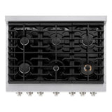ZLINE 36"Gas Range, Convection Gas Oven, DuraSnow® Black Matte, SGRS-BLM-36