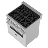 ZLINE 30" Bundle Range RAS-WM-30 & Range Hood 8654WM-30, 2KP-RASWMRH30