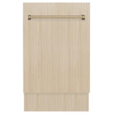 ZLINE Autograph 18" Dishwasher Stainless, Champagne Bronze DWVZ-18-CB
