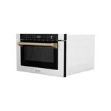ZLINE 24" Microwave Drawer, Stainless Steel, Bronze MWDZ-1-H-CB