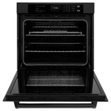 ZLINE 30 "Professional True Convection Single Wall Oven, Air Fry, Self Clean, Black Stainless Steel, WASB-30