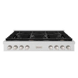 ZLINE 48" Paramount Gas Rangetop DuraSnow® Stainless Steel SRTS-48