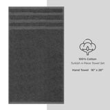 American Soft Linen 100%  Cotton Turkish Towels, 4 Pack Hand Towel Set, Super Soft, Absorbent, Quick Dry Premium Towels