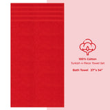 American Soft Linen 100% Cotton Turkish Towels for Bathroom, 4 Pack Bath Towel Set,  Super Soft, Extra Large Bath Towels
