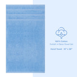 American Soft Linen 100%  Cotton Turkish Towels, 4 Pack Hand Towel Set, Super Soft, Absorbent, Quick Dry Premium Towels