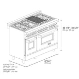 ZLINE 48" Bundle Range RA-48 & Range Hood KB-48, 2KP-RABGRH48