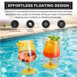 Acrylic Colored Wine Glasses | 2 Set | Shatterproof Tritan Drinkware
