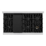 ZLINE 48"Classic Gas Range, Convection Gas Oven, DuraSnow® Stainless Steel, White Matte Door CGRS-WM-48