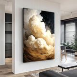 Beige Cloud Abstract Wall Art