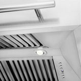 ZLINE 48" Autograph DuraSnow Red Stainless Wall Range Hood 8654SNX-RM-48