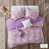 Unicorn 5PC Comforter or Duvet Cover or Coverlet Set, Pink