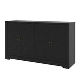 56" 4-Door Sideboard Cabinet – Adjustable Shelves