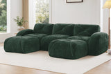 MYLO 110" 3-Seater Sofa with 2 Ottomans