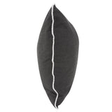 24 x 24 Outdoor Pillow with Dec Cord- Seascape Charcoal- Poly Insert