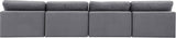 Comfy - Velvet Modular Armless Sofa 4 Seats