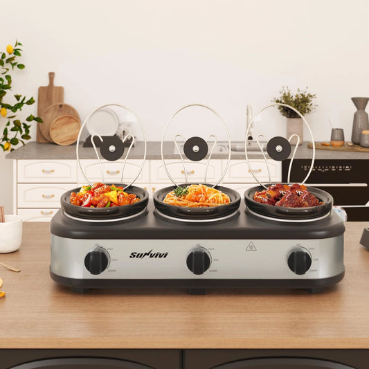 Triple Slow Cooker, Buffet Server and Food Warmer