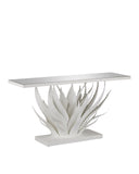 Agave White Console Table