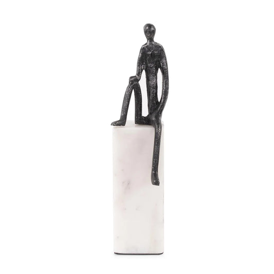 Proud Moment Sculpture on White Marble Base