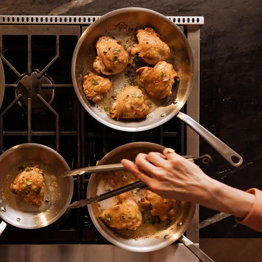 MADE IN Stainless Clad Frying Pan Set