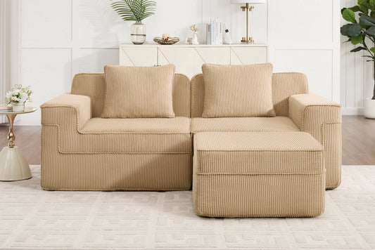 MARTHA 81" Loveseat with 1 Ottoman