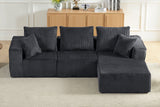 KALEN 103" Corduroy Right Chaise Sofa