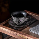 Nine-Tailed Silver Fox Coffee Cup & Saucer Set