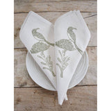 French Home Set of 4 Sugarbird Napkins - Sage