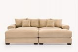 DESEO 92" Loveseat with 2 Ottomans