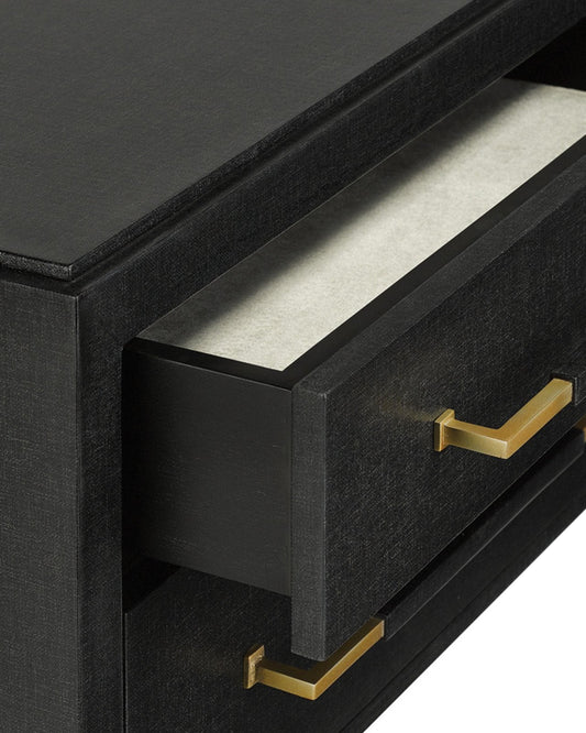 Verona Black Nightstand