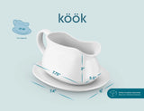 Kook Ceramic Gravy Boat & Saucer for Thanksgiving